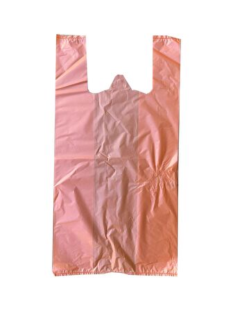 Ordinary Turuncu Market Poşeti Torbası - Hışır Atlet Poşet - Orta Boy - 26 x 50 Cm. - 10 Kg.