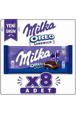 Milka Oreo Sandviç Çikolata (92 g) x8 adet