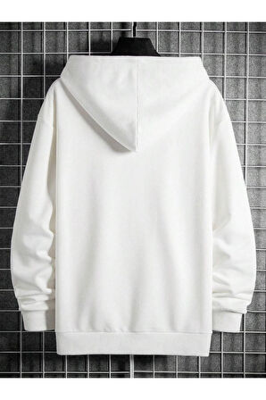 Erkek Originals Baskılı Oversize Kapşonlu Sweatshirt