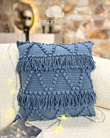 1 adet El örmesi kırlent 100% handmade 43 x 43 cm
