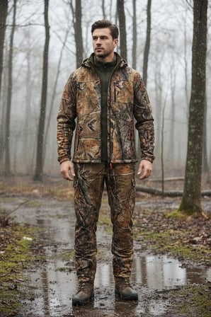 Tagon Softshell (Su Geçirmez) Orman Desen Kamuflaj Pantolon