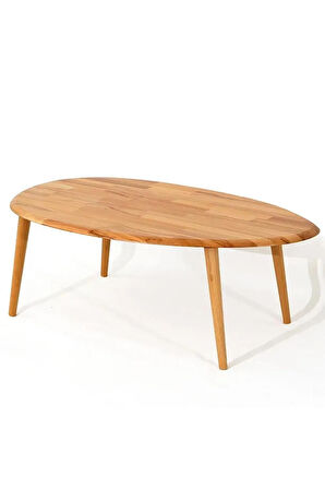 Fawdecor Asimetrik Masif Doğal Ahşap Orta Sehpa ve 2'li/3'lü Zigon Sehpa Set, Modern Masif Sehpa, Orta Sehpa