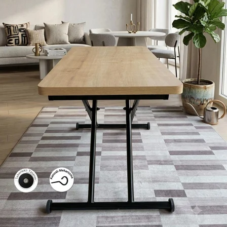 Çok amaçlı 3 kademe açılabilir MDF orta sehpa 