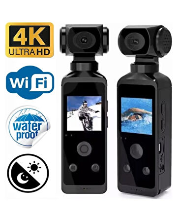 4K HD Cep Kamerası, Seyahat Vlogunu Çekmek Için 1,3 inç HD LCD