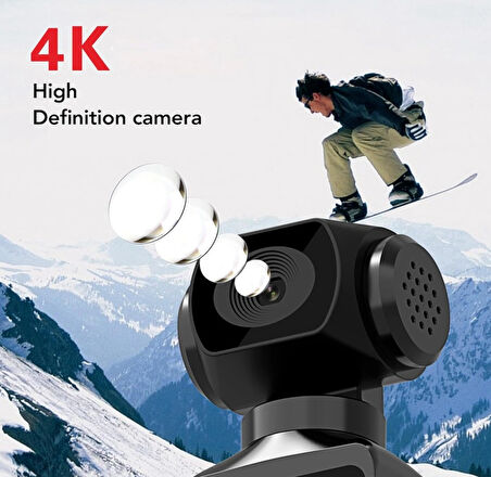 4K HD Cep Kamerası, Seyahat Vlogunu Çekmek Için 1,3 inç HD LCD