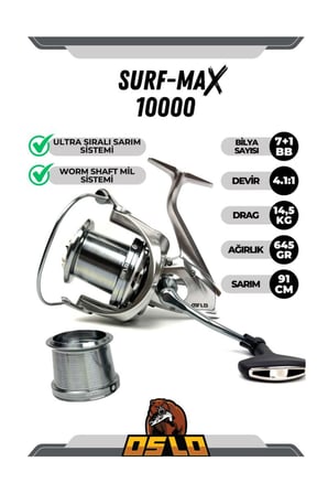 Surf Max 10000 420cm 100-200gr Camarro Surf Profesyonel Kıyı Olta Takımı Seti