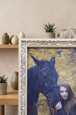 Osmanlı Motif Serisi 10x15 cm Fotoğraf Çerçevesi Camlı Ayaklı Dekoratif Masaüstü & Duvar Tipi Plastik Çerçeve