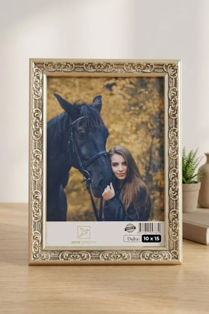Osmanlı Motif Serisi 10x15 cm Fotoğraf Çerçevesi Camlı Ayaklı Dekoratif Masaüstü & Duvar Tipi Plastik Çerçeve