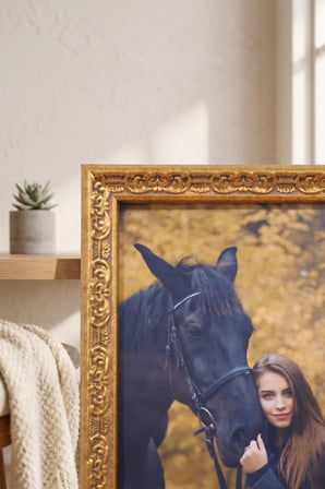 Osmanlı Motif Serisi 13x18 cm Fotoğraf Çerçevesi Camlı Ayaklı Dekoratif Masaüstü & Duvar Tipi Plastik Çerçeve