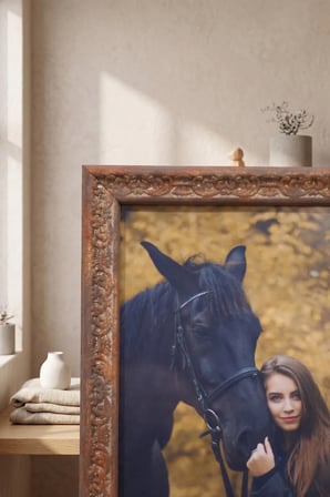 Osmanlı Motif Serisi 13x18 cm Fotoğraf Çerçevesi Camlı Ayaklı Dekoratif Masaüstü & Duvar Tipi Plastik Çerçeve