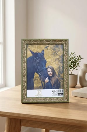 Osmanlı Motif Serisi 15x21 cm Fotoğraf Çerçevesi Camlı Ayaklı Dekoratif Masaüstü & Duvar Tipi Plastik Çerçeve