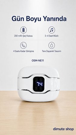 OSM-NE11 2 Çift Kablosuz Bluetooth 5.4 Kulaklık Klasik ve Kulak Kancalı