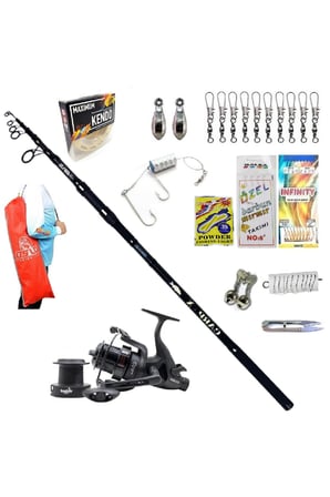 Carp-x 360cm 3.5lbs 65 Kudos Orion Lüx Profesyonel Surf Kıyı Olta Takımı Seti