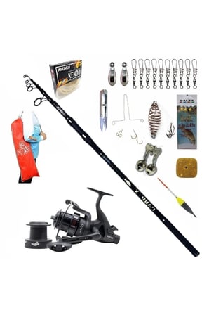 Carp-x 390cm 3.5lbs Kudos 65 Orion Lüx Profesyonel Surf Sazan Kıyı Olta Takımı Seti