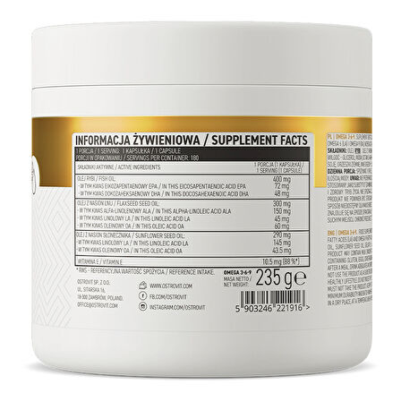 Ostrovit Omega 3 3-6-9 180 Caps