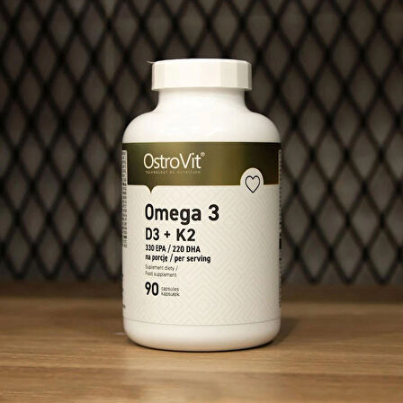 OstroVit Omega 3 D3+K2 90 capsules