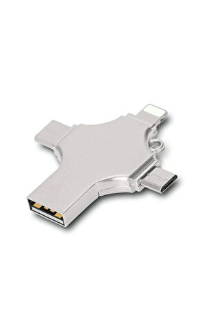  Otg 4in1 Cep Telefonu Çok Fonksiyonlu Usb Flash Bellek 64 gb Type-C, Micro SD ve Kart Okuyucu