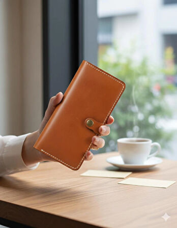 Hakiki Deri Kadın Cüzdan Bozuk Para Kartlık ve Kağıt Para Gözlü