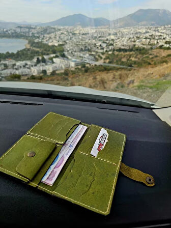 Hakiki Deri Kadın Cüzdan Bozuk Para Kartlık ve Kağıt Para Gözlü