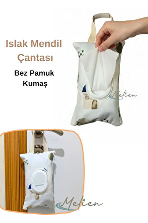 Islak Mendil Saklama Çantası Arabada İşte Evde Seyahatte Kampta Bebek Arabasında Islak Mendil Kutusu