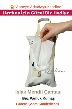 Islak Mendil Saklama Çantası Arabada İşte Evde Seyahatte Kampta Bebek Arabasında Islak Mendil Kutusu