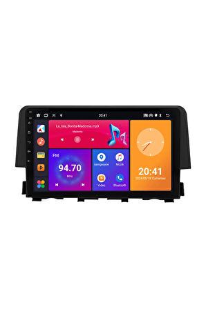 Honda Civic FC5 Uyumlu  Android Multimedya Sistemi (2016-2021) 6+64 GB