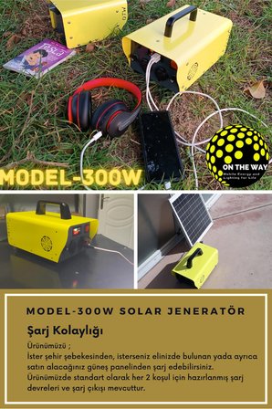 OTW 300W Taşınabilir Güç İstasyonu – LiFePO4 Bataryalı Solar Jeneratör