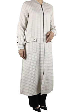 KADIN ÖNÜ FERMUARLI ÜSTTEN CEPLİ KOLAĞZI VE YAKA RİBANALI MEVSİMLİK SPOR KAP