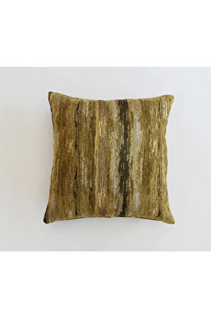 Etnik Desenli Dekoratif Yastık Kılıfı 2'li Çift Taraflı Şönil Dokuma Gizli Fermuarlı Kırlent Kılıfı