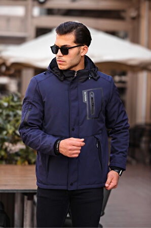 Outdoor Su,soğuk,rüzgar Geçirmez Içi Kürklü Elyaf Dolgulu Softshell Erkek Dağcı,kampcı,kayakcı Montu