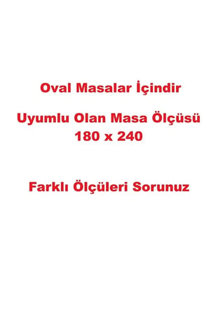 Valerium Kadife Dokulu Oval Masa Örtüsü 150 x 350