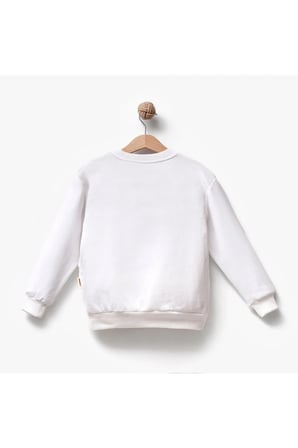 OVD ERKEK ÇOCUK 5-8 YAŞ NAKIŞLI SWEAT - BEJ