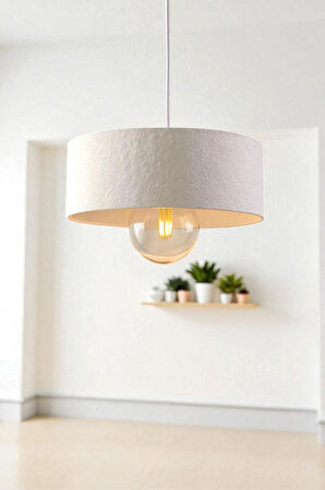 Oval Beton Avize Modern Dekoratif Aydınlatma 20 cm E27 Duy Salon Yatak Odası Mutfak İç Mekan