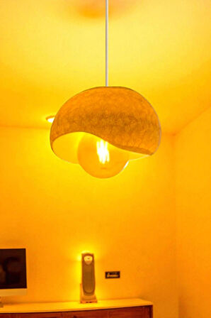 Rustik İskandinav Serisi Beton Görünümlü Sarkıt Çevre Dostu Avize( Rustik Ampul Hediyeli)