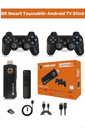 Kablosuz Game Stick Çift Kol Atari Oyun Konsolu 3500 Oyun uyumlu