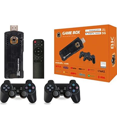 Game Stick 5G 8K HD Oyun Konsolu Android TV