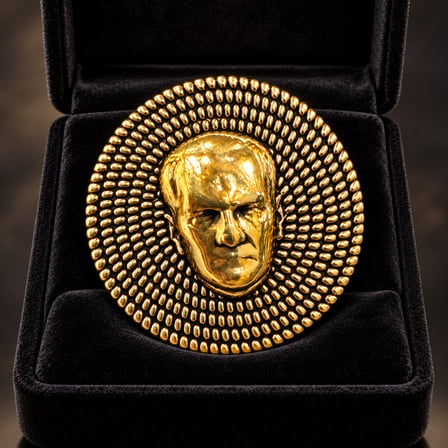 Atatürk Portre Figürlü Yuvarlak Metal Yaka Rozeti – Ceket ve Takım Elbise Aksesuarı