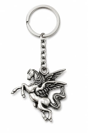 Mitolojik Kanatlı At Figürlü Metal Anahtarlık – Pegasus Tasarımlı Anahtar Aksesuar