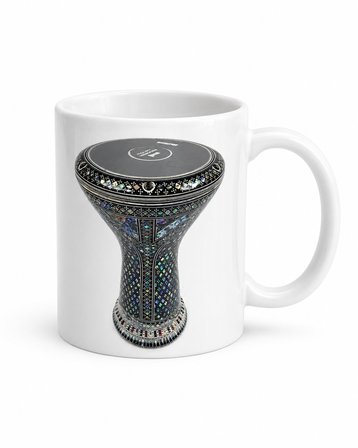 Darbuka Figürlü Seramik Kupa – Müzik Severlere Özel Dekoratif Hediye Kupası