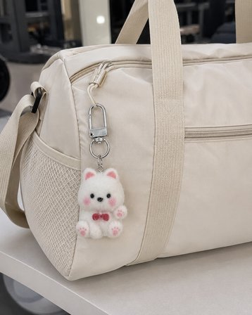 Sevimli Peluş Kedi Charm Anahtarlık Hediye Aksesuar Çanta ve Anahtar Süsü