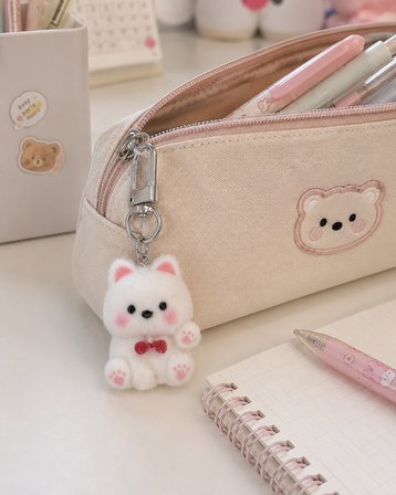 Sevimli Peluş Kedi Charm Anahtarlık Hediye Aksesuar Çanta ve Anahtar Süsü