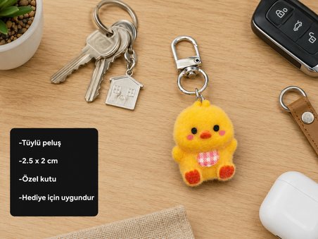 Lumi Chick Peluş Charm Anahtarlık – Sevimli Mini Civciv Çanta Süsü Hediye