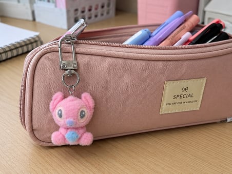 Pembe Sevimli Yaratık Charm Anahtarlık Peluş Çanta Süsü Hediyelik Aksesuar