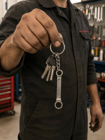 Tamir Anahtarı Figürlü Metal Anahtarlık – Usta ve Mekanik Severlere Özel Aksesuar