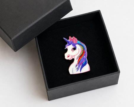 Renkli Unicorn Figürlü Çocuk Rozeti – Çanta, Kıyafet ve Aksesuar Süsü