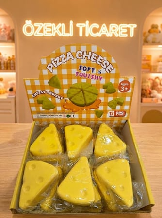 CHEESE SQUISHY – Peynir Dilimi Tasarımlı Esnek Stres Oyuncağı