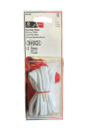 Beyaz 8 mm 75 cm Yuvarlak Ayakkabı Bağı, Bir Çift Ayakkabı Bağcığı, Bot Bağcığı 990 163