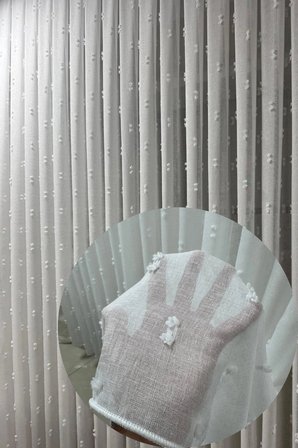 Linen Ponpon Tül Perde|1/3 Sık Pile| Keten Kumaş, Ağır Gramaj, Kurşun Etekli | Zarif ve Şık