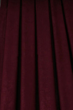 Soft Kumaş Fon Perde Sık Pileli Bordo Perde