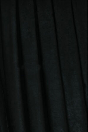 Soft Kumaş Fon Perde Sık Pileli Siyah Perde